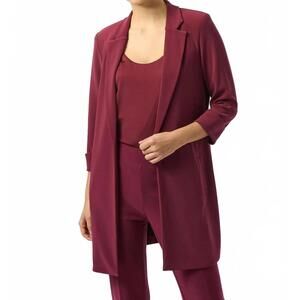 NEW JOSEPH RIBKOFF chic long blazer in merlot